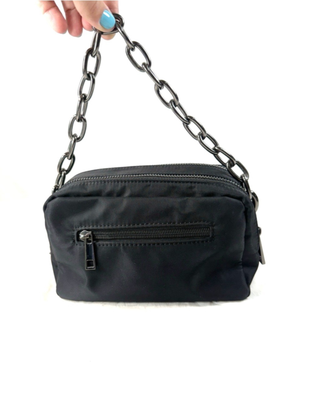 To Go Go Black Small hand bag chain strap nylon new